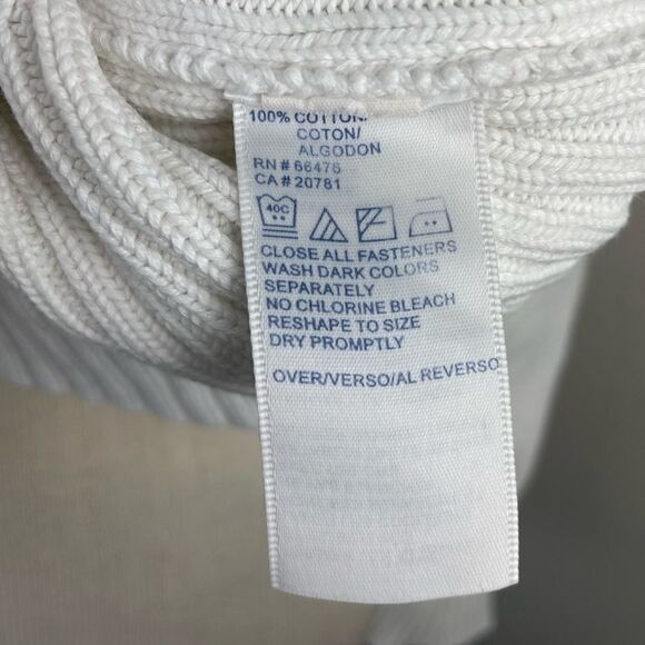 Tommy Hilfiger White Full Zip Sweater Jacket Size XL EUC - Picture 6 of 7